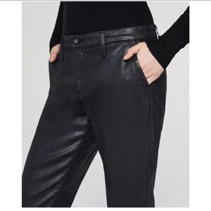 AG Caden Leatherette Tailored Trouser Super Black